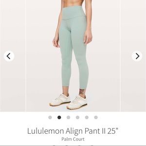 Lululemon Align Pant II 25 size 6